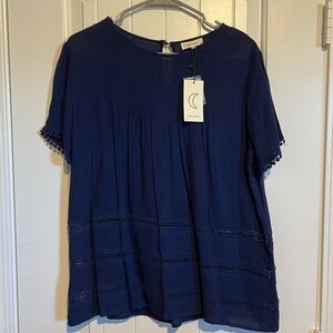 Crescent Deep Blue Women's Blouse
